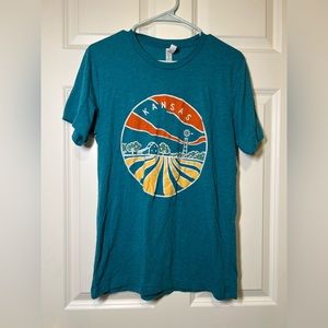 Women’s Teal Medium Kansas T-shirt